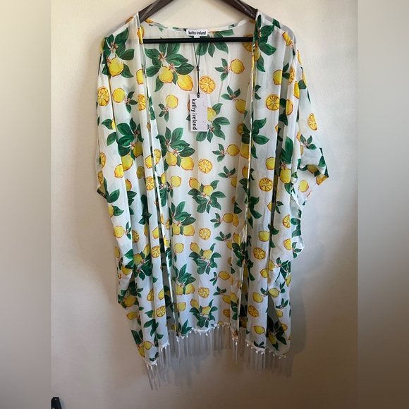 kathy ireland Other - Kathy Ireland Floral Lemon fruit citrus print tomato girl size xl